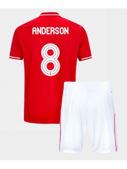 Billige Nottingham Forest Elliot Anderson #8 Hjemmedraktsett Barn 2025-26 Kortermet (+ Korte bukser)